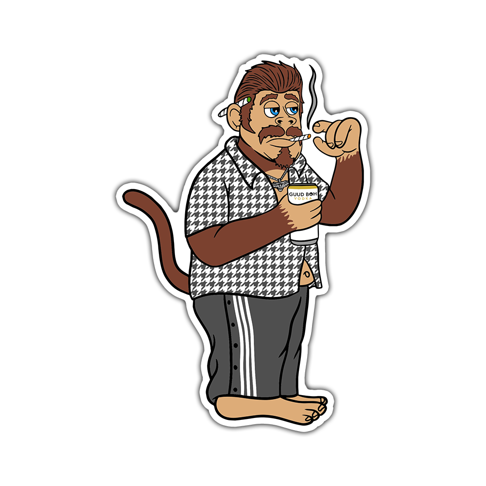 Trailer Park Monkey Sticker - 2.5" x 4" Decal image 0