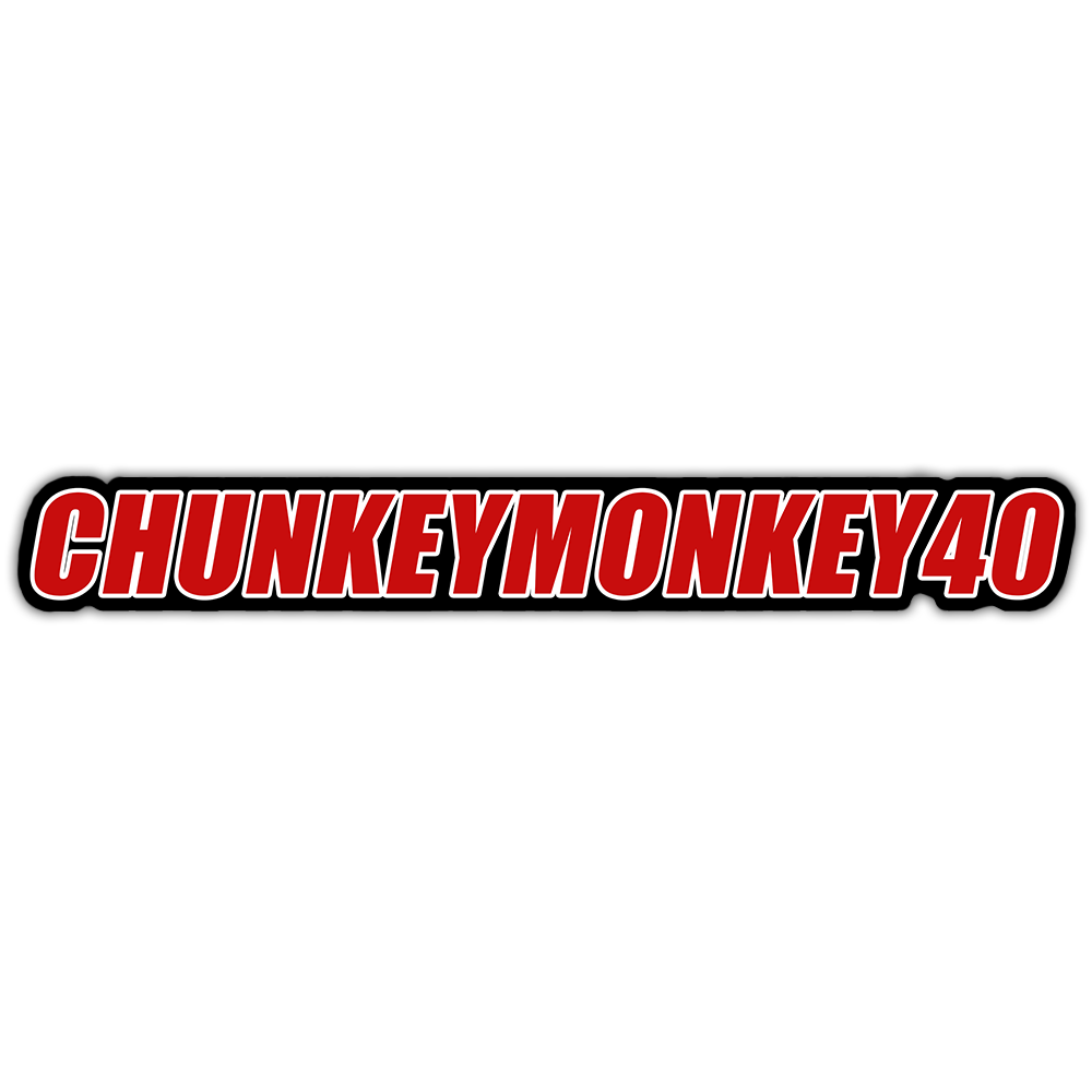 "CHUNKEYMONKEY40" Sticker - 8" x 1" Decal image 0