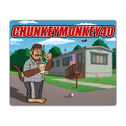 "Chunkey in the Trailer Park" Sticker - 5" x 4" Decal image 0