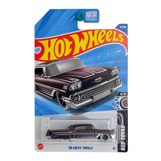 Hot Wheels: 1958 Chevrolet Impala - Dark Purple Metallic (Rod Squad)