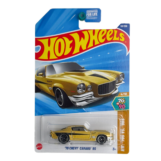 Hot Wheels: 1970 Chevrolet Camaro RS - Gold (HW '70s vs '90s)