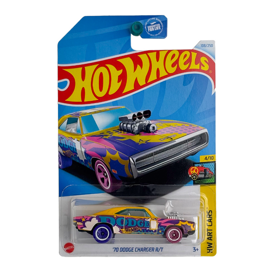 Hot Wheels: 1970 Dodge Charger RT - Yellow (HW Art Cars)