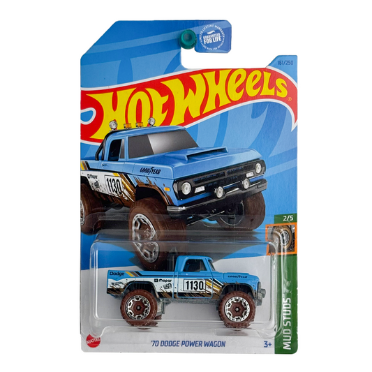 Hot Wheels: 1970 Dodge Power Wagon - Blue (Mud Studs)