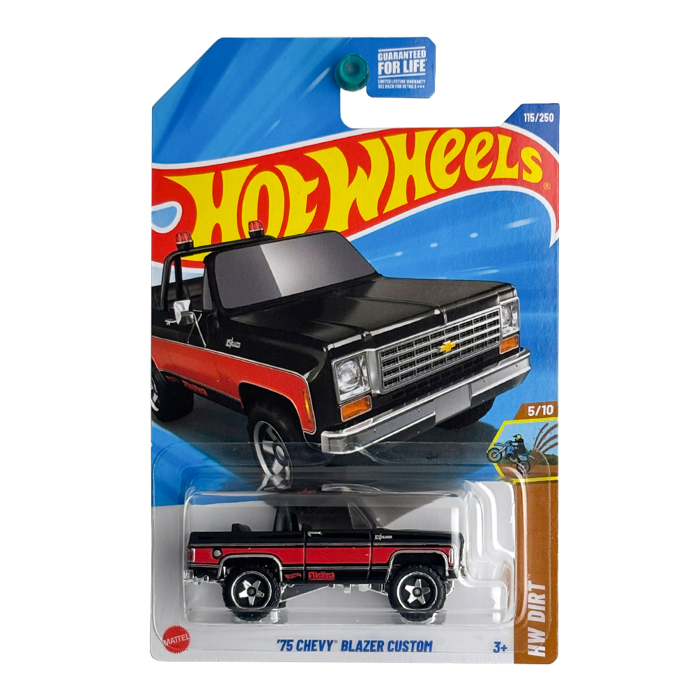 Hot Wheels: 1975 Chevrolet Blazer Custom - Black & Red (HW Dirt)